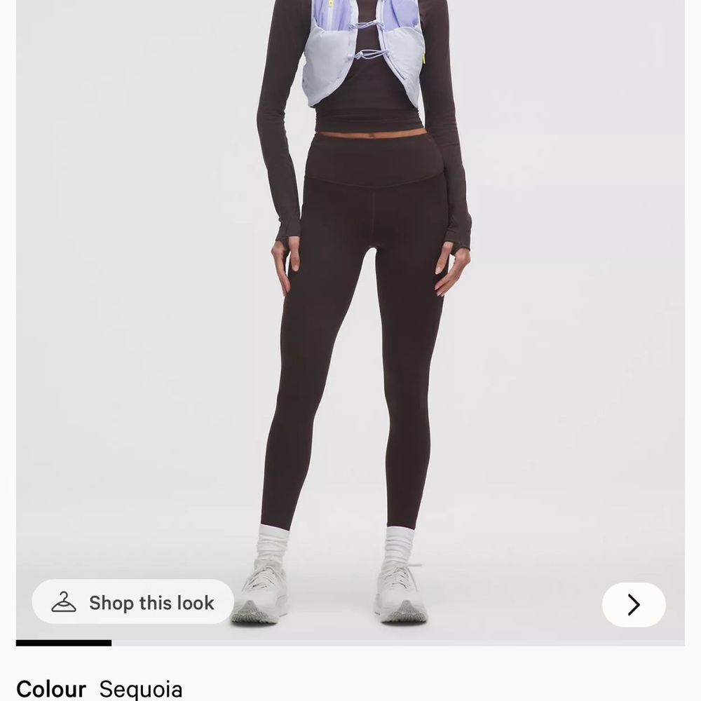 Lululemon Fast and Free HR Thermal Tight 28” Sequoia